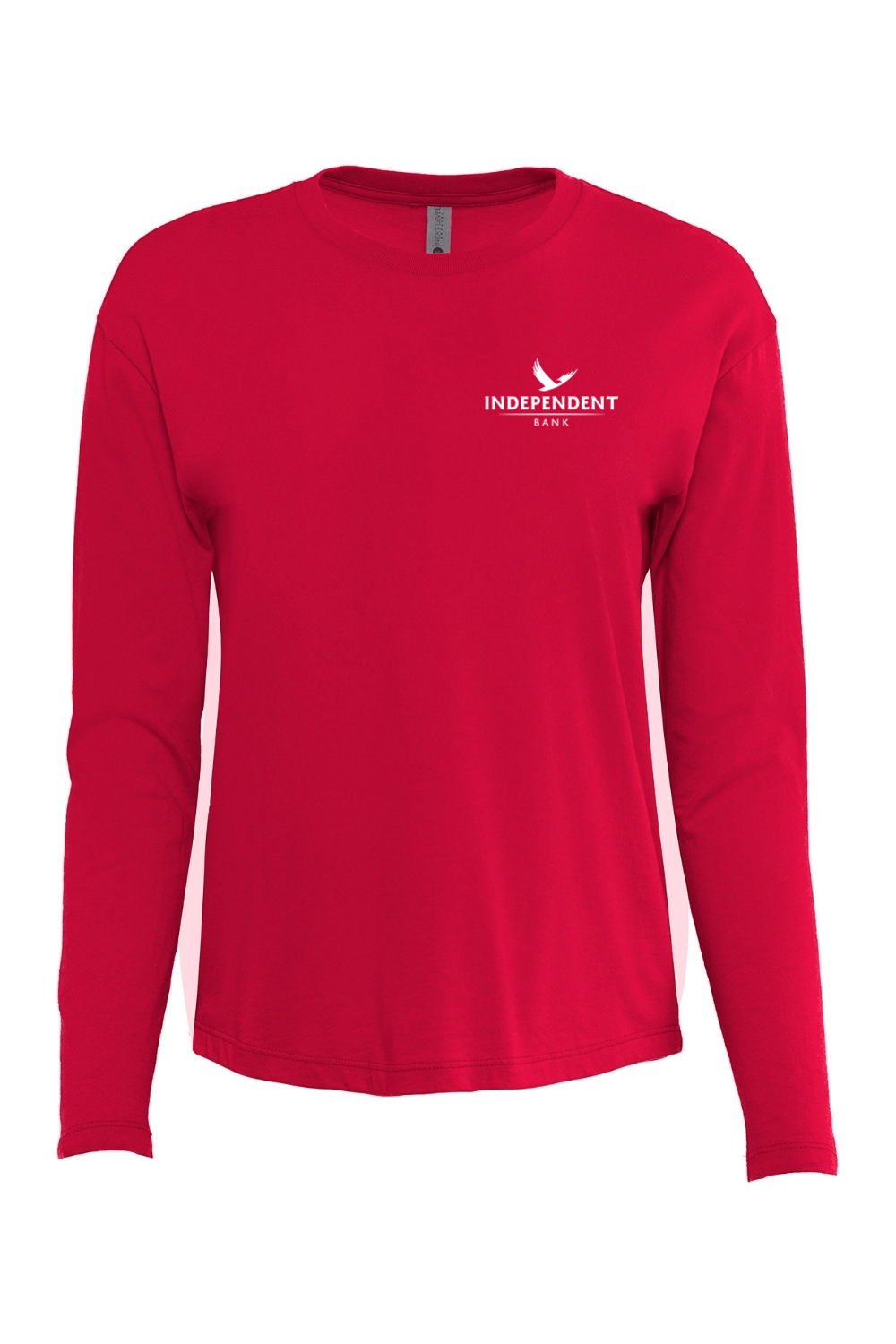 Next Level Apparel Ladies' Relaxed Long Sleeve T-Shirt Left Chest