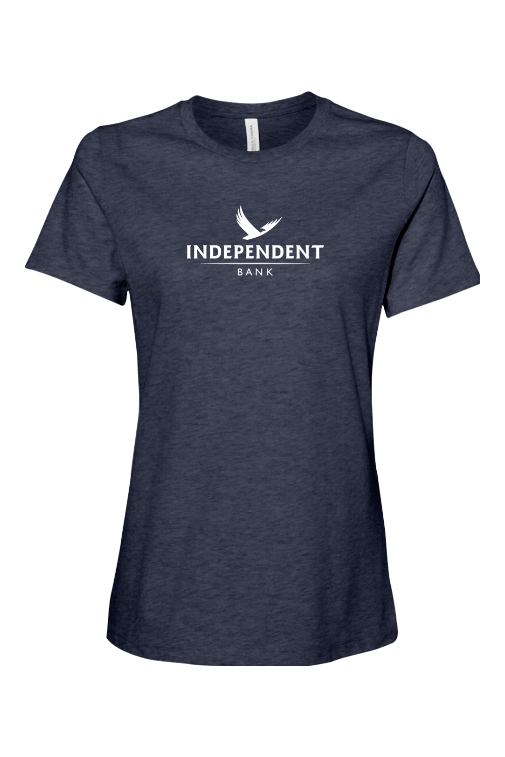 Bella + Canvas Women’s Relaxed Fit Heather CVC Tee Full Front Print