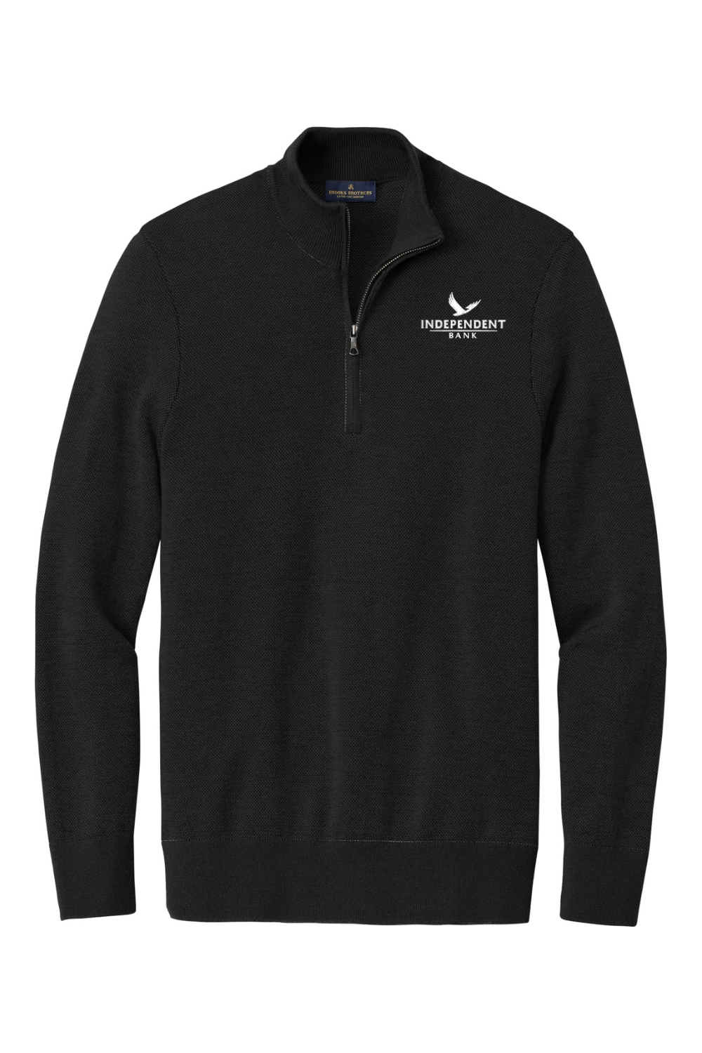 Brooks Brothers Washable Merino Birdseye 1/4-Zip Sweater