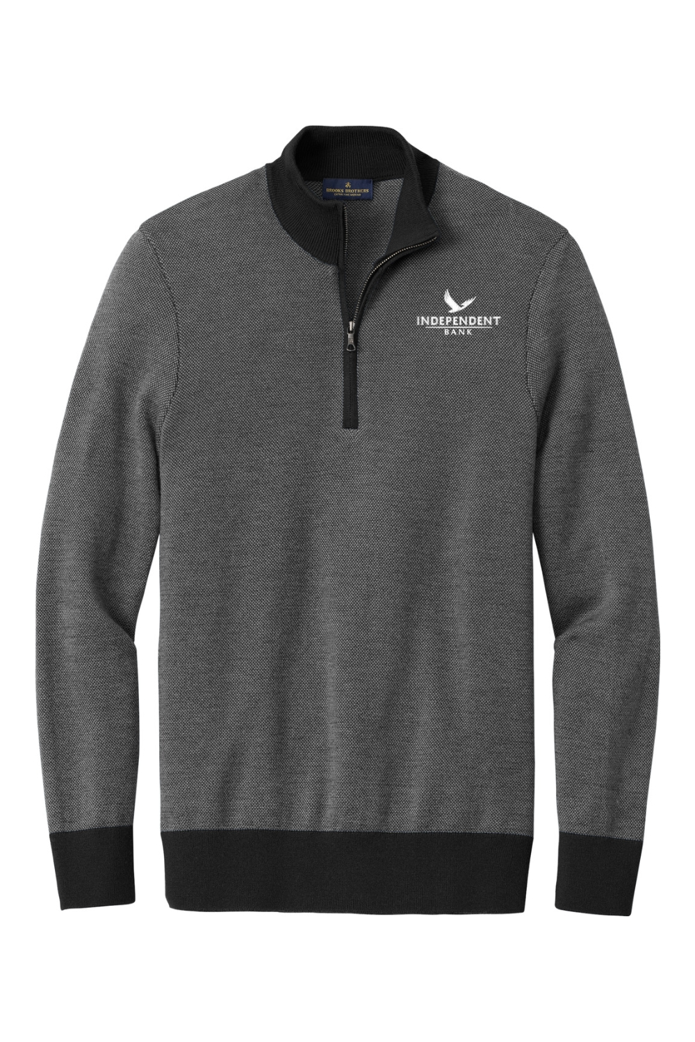 Brooks Brothers Washable Merino Birdseye 1/4-Zip Sweater