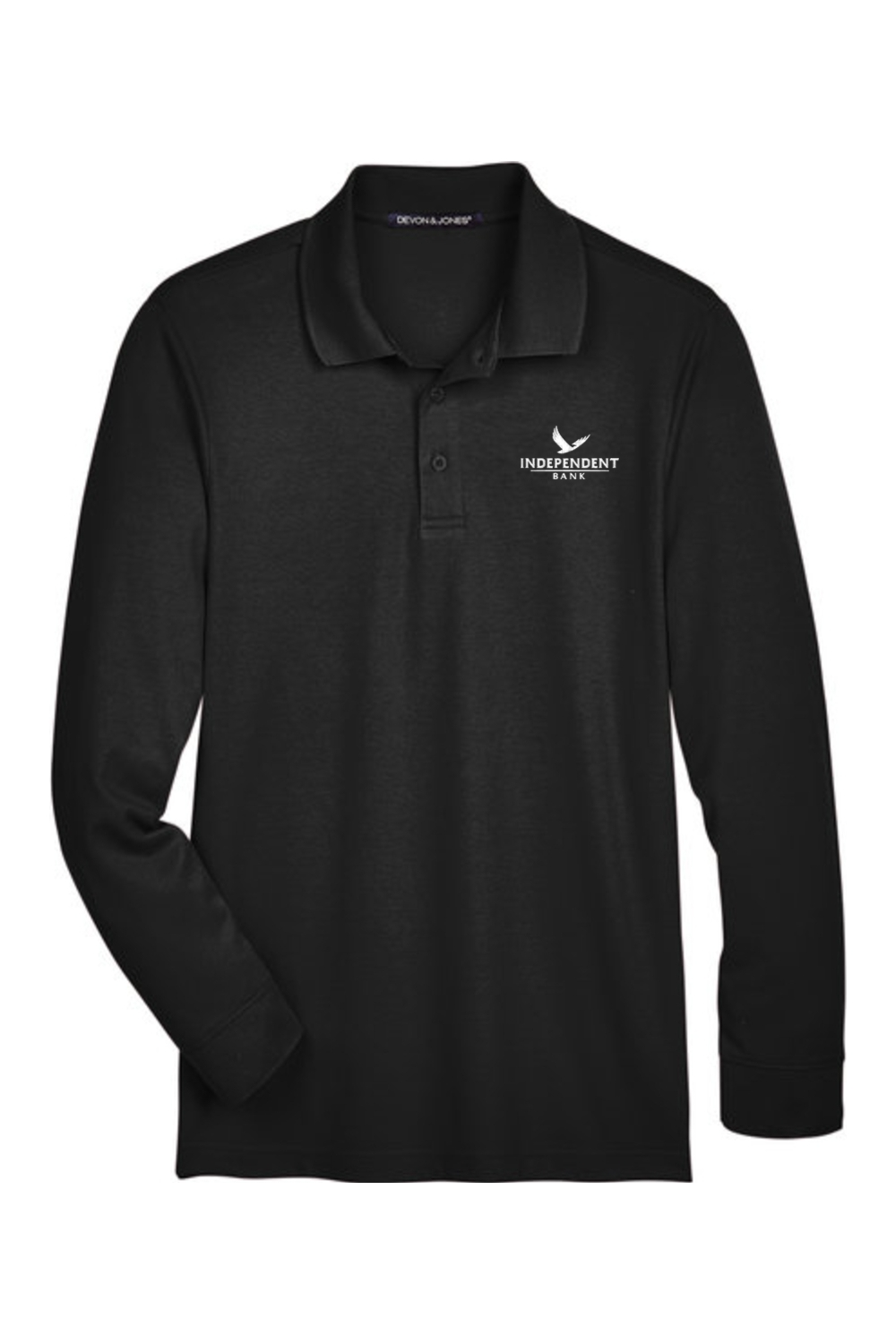 Devon & Jones CrownLux Performance Men's Plaited Long Sleeve Polo
