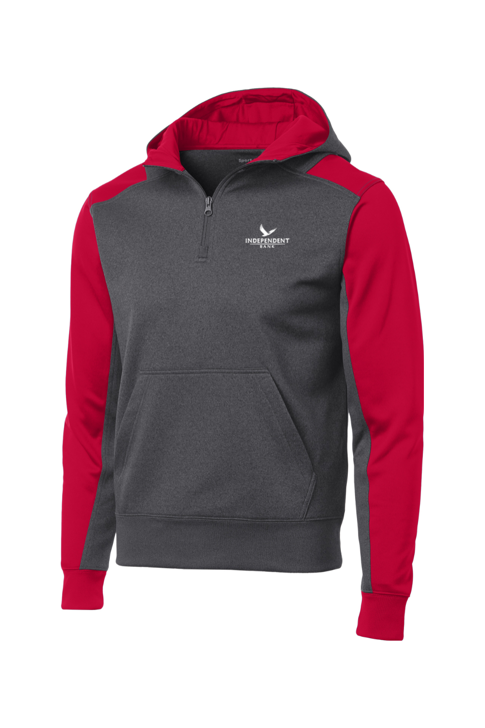 Sport-Tek®  Tech Fleece Colorblock 1/4-Zip Hooded Sweatshirt