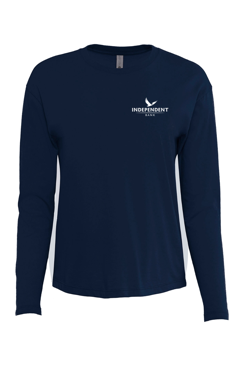 Next Level Apparel Ladies' Relaxed Long Sleeve T-Shirt Left Chest