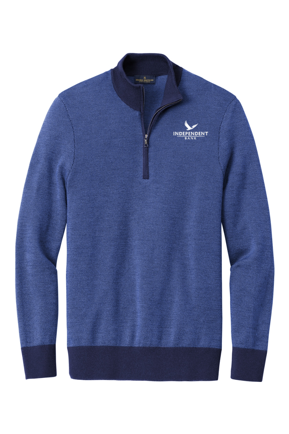 Brooks Brothers Washable Merino Birdseye 1/4-Zip Sweater