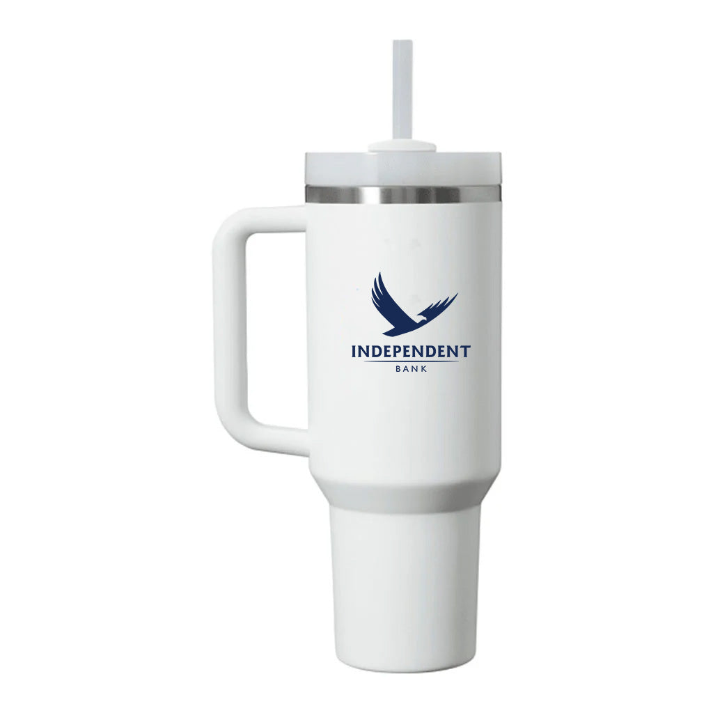 IB Branded White Stanley 30 oz Tumbler