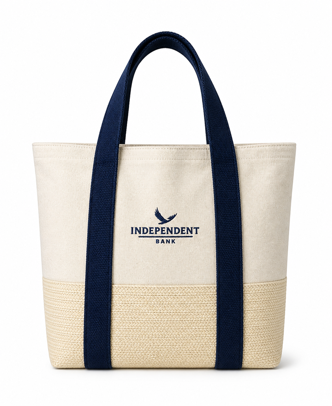 Straw Bottom Tote